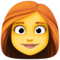 Woman- Red Hair emoji on Facebook